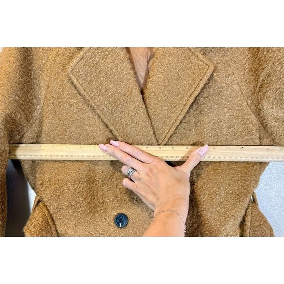 NWT Avec Les Filles Double Breasted Teddy Trench Coat Women's Medium - Picture 9 of 12